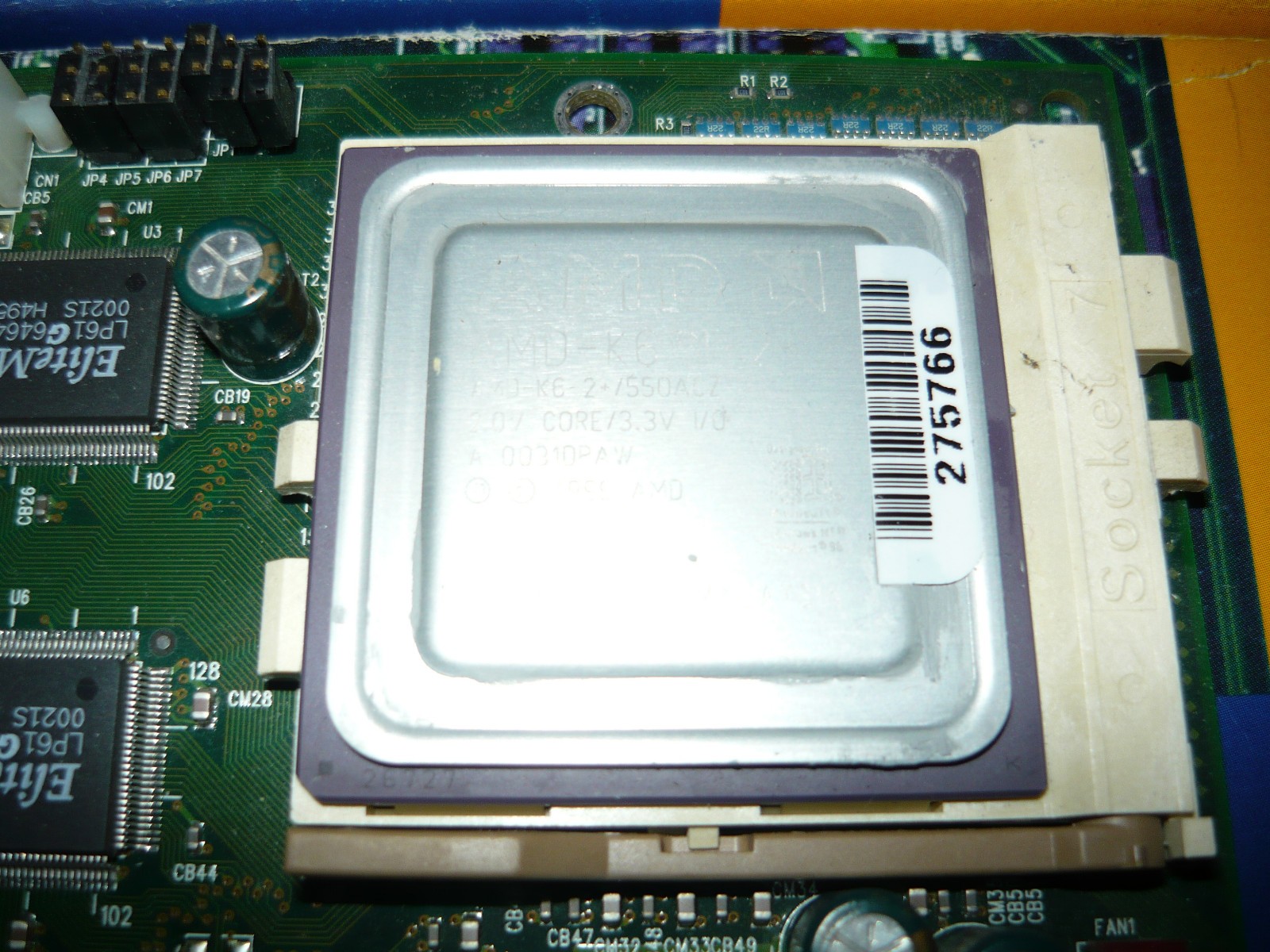 Vintage Rare Tyan S1598 Trinity ATX Socket 7 Motherboard AMD K6-2+ 550 512MB RAM