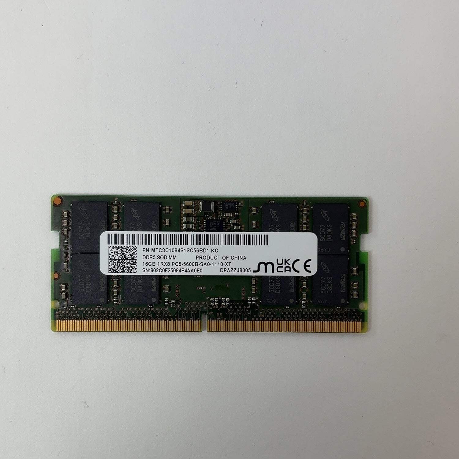 UKCA UKA 8GB (1x8GB) RAM DDR5 4000MHz MTC8C1084S1SC56BD1 KC