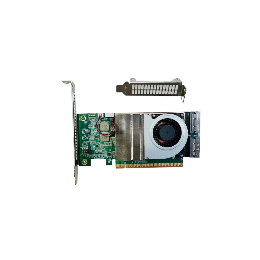 PCI Express 5.0 x16 To 2*MCIO 8i 5.0 X16 X8 X4 SFF-TA-1016 8i Retimer Adapter