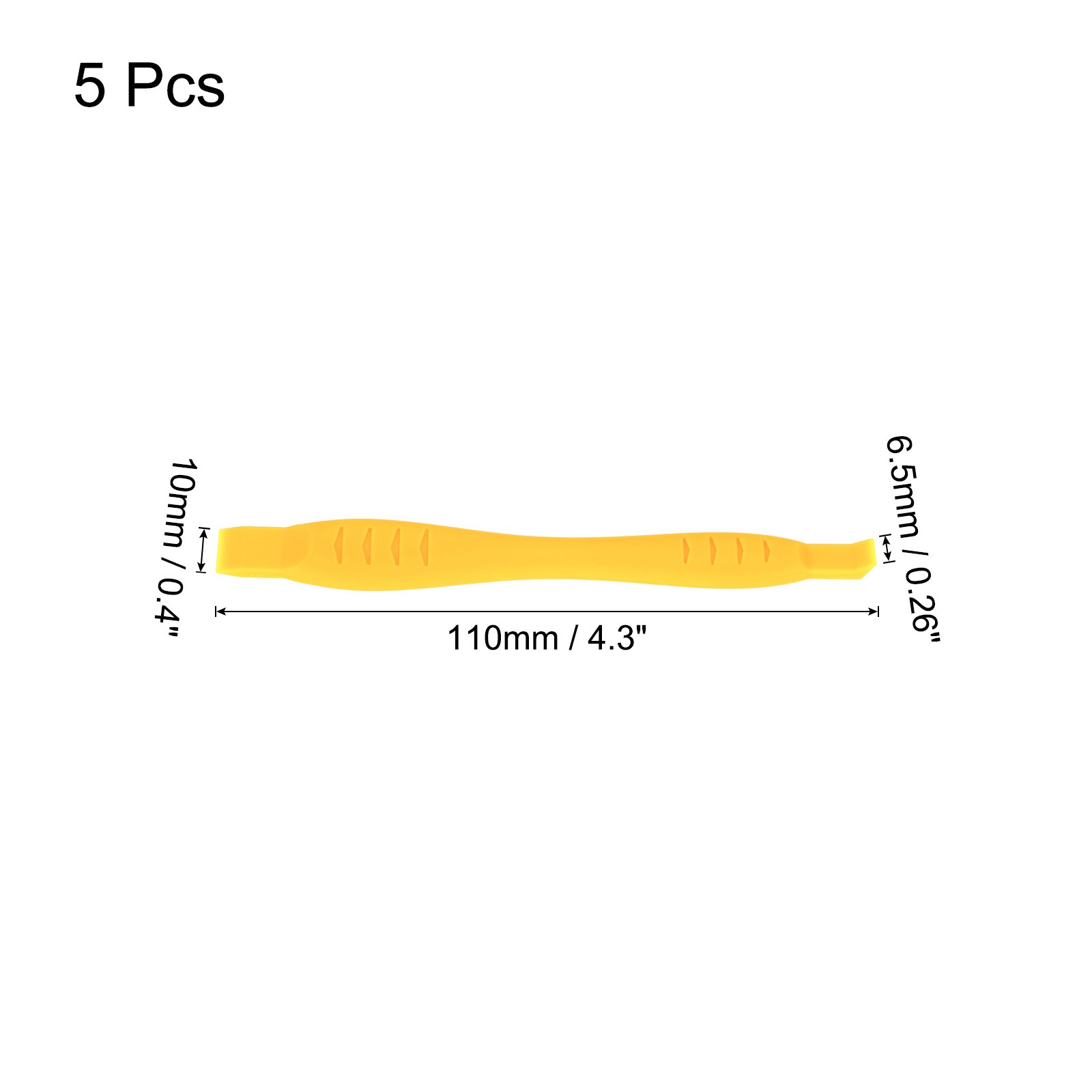 5pcs Yellow Plastic Lever for Opening Phones, Spudger Tool