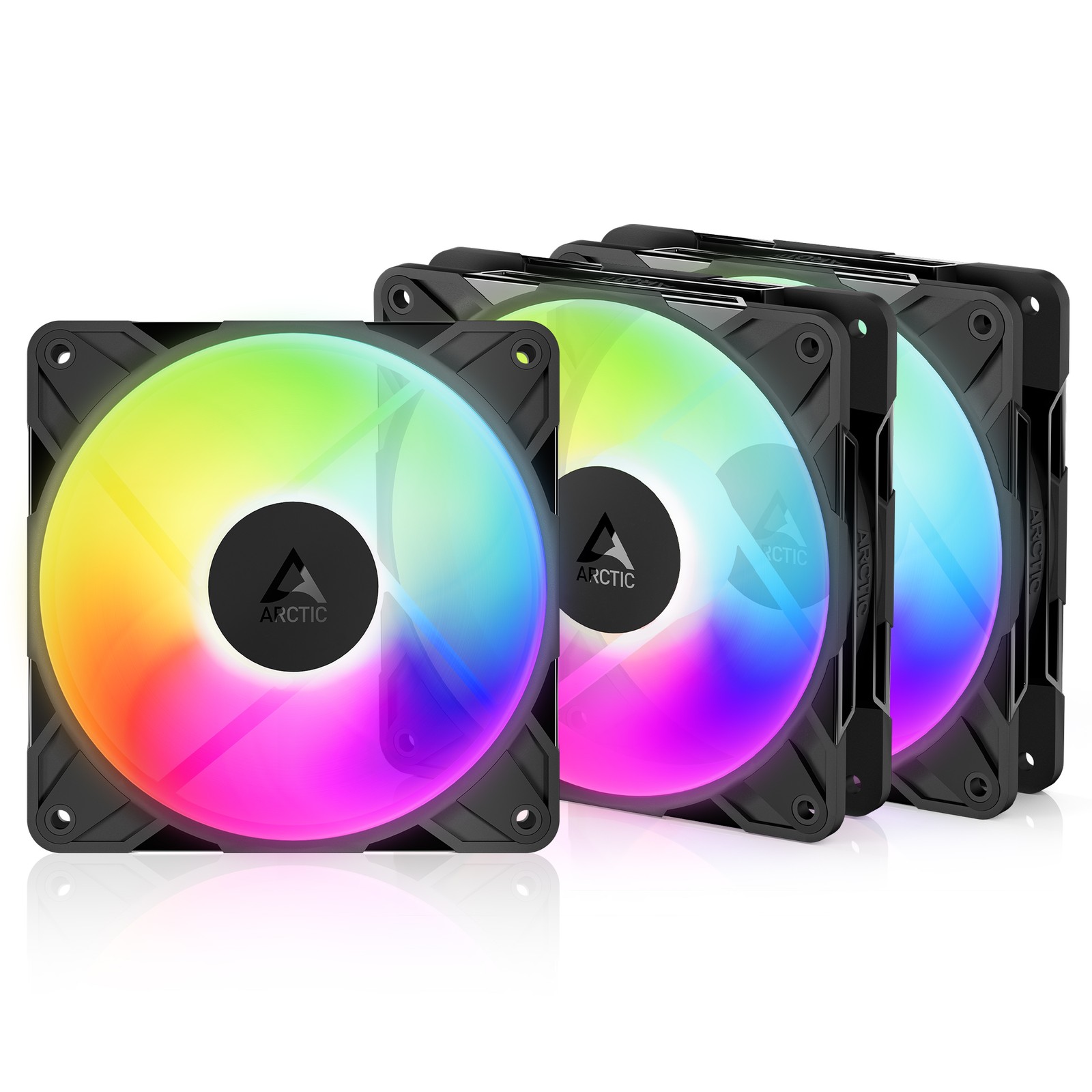 ARCTIC P12 Pro Reverse A-RGB (3 Pack) Fan 120 mm PC Case Flow 12cm