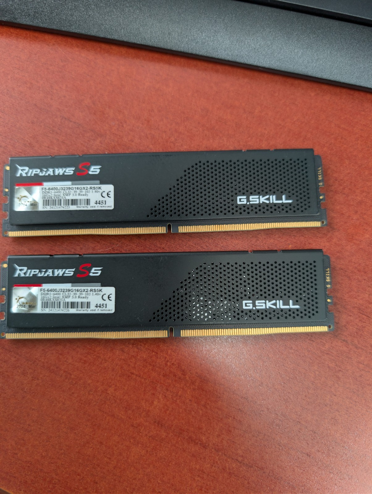 G.Skill Ripjaws S5 DDR5 2×16 32GB 6400mhz CL32 | F5-6400J3239G16GX2-RS5K