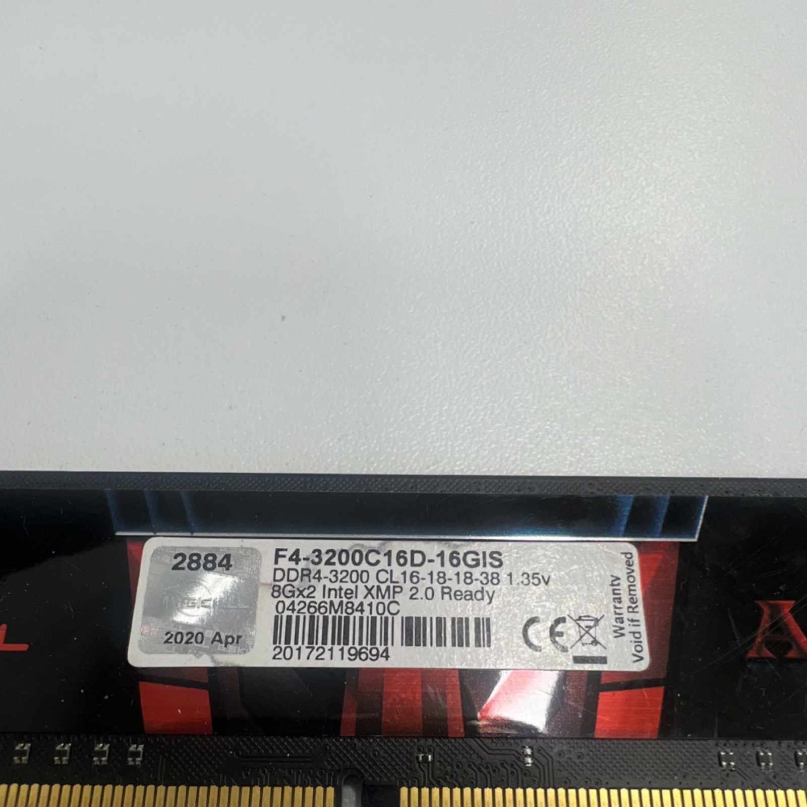 G.SKILL Aegis 16GB DDR4 DIMM PC4-3200 288-Pin RAM F4-3200C16D-16GIS XMP 2.0