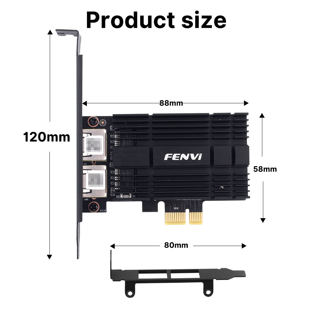 2.5Gbps PCI-E Gigabit Network Adapter Intel I226 Ethernet Card Dual RJ45 Port