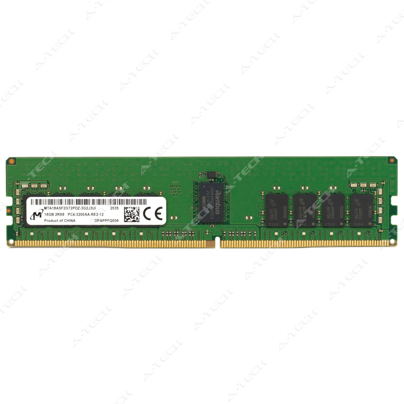 Micron 16GB DDR4 PC4-25600 ECC RDIMM Server Memory RAM (MTA18ASF2G72PDZ-3G2J3)