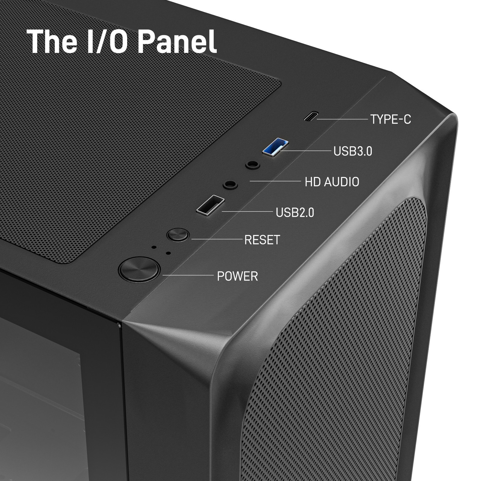 OPEN BOX DARKROCK EC2 Black Micro-ATX Mid Tower PC Case w/ x1 120mm Fan