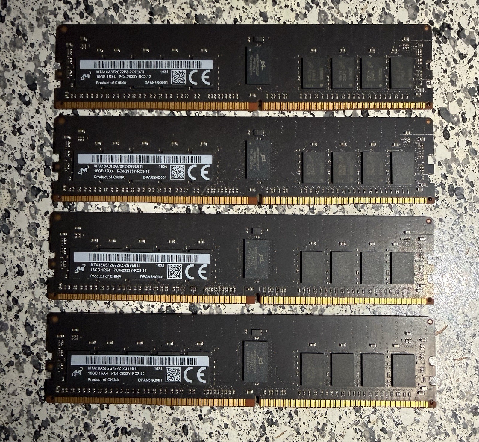 Micron 64GB RAM (4 X 16GB) DDR4 2933 MHz – 1RX4 PC4-2933Y-RC2-12 OEM Mac Pro