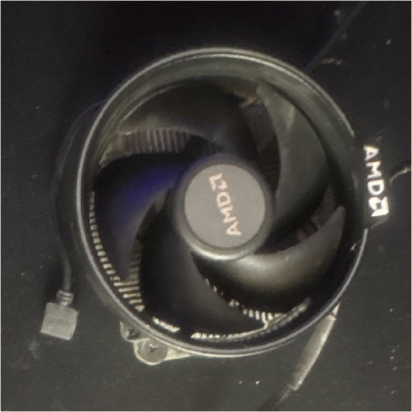 AMD CPU Fan with Heatsink 4-Pin Black Aluminum Plastic Cooler