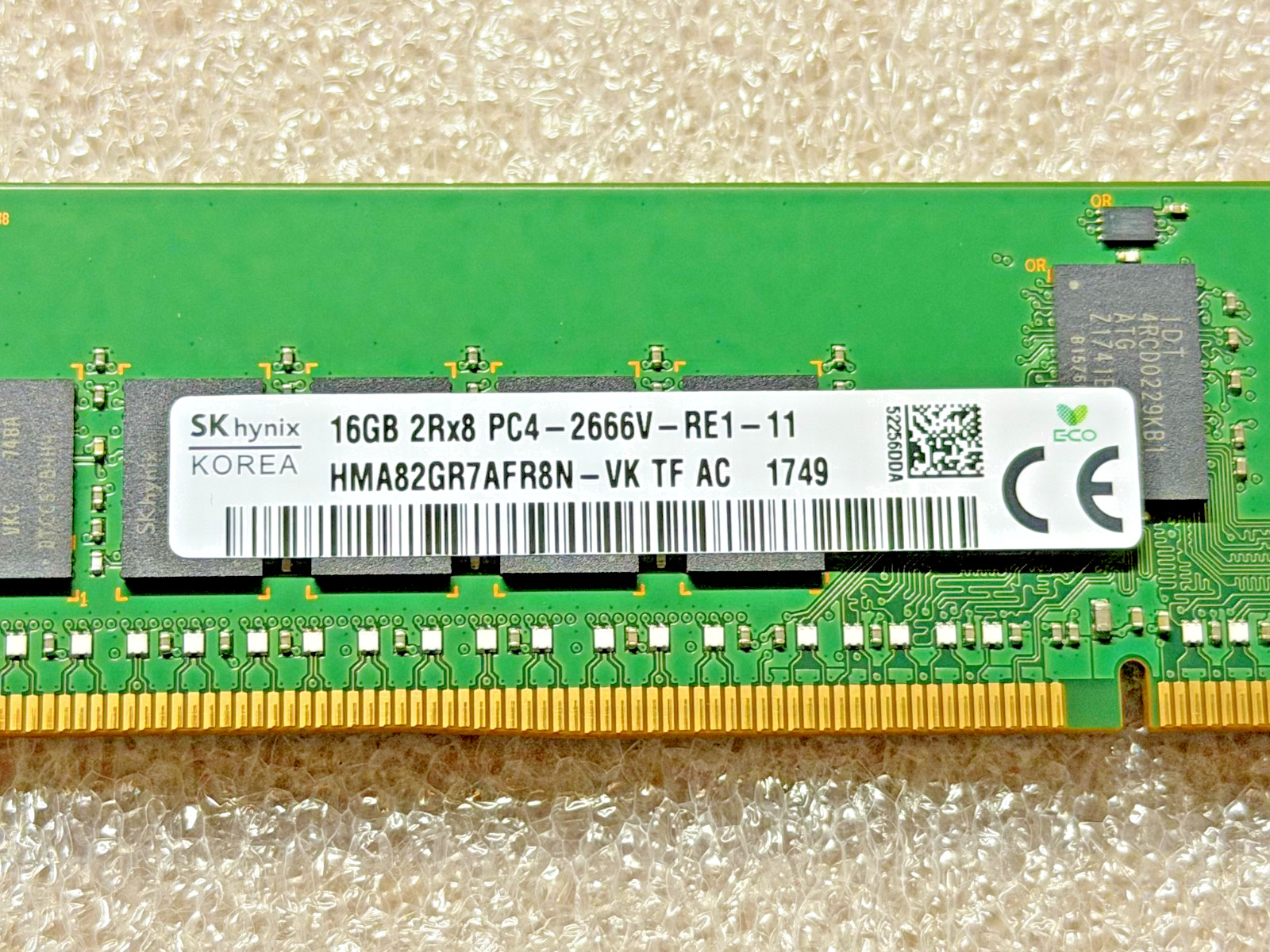 Lot of 28 Hynix 16GB PC4-21300 2Rx8 DDR4-2666 ECC Server Memory HMA82GR7AFR8N-VK