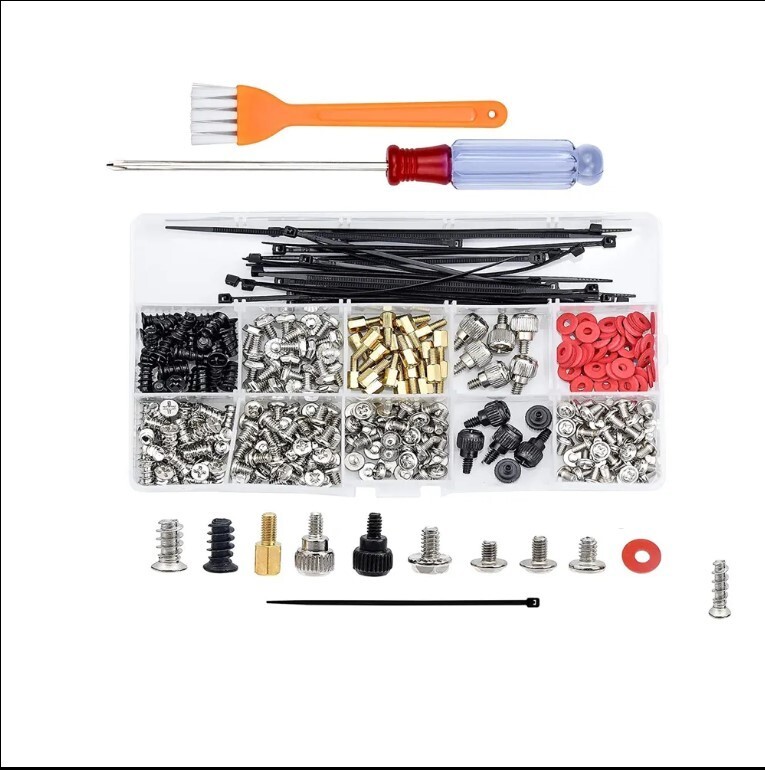 362 PCS Computer Case and Motherboard Installation Fasteners & Tool Kit – NEW