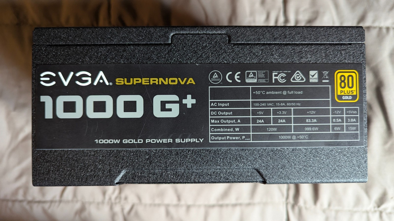EVGA SuperNOVA 1000 G+ ATX Modular 1000W Power Supply 24 Pin PCIe SATA