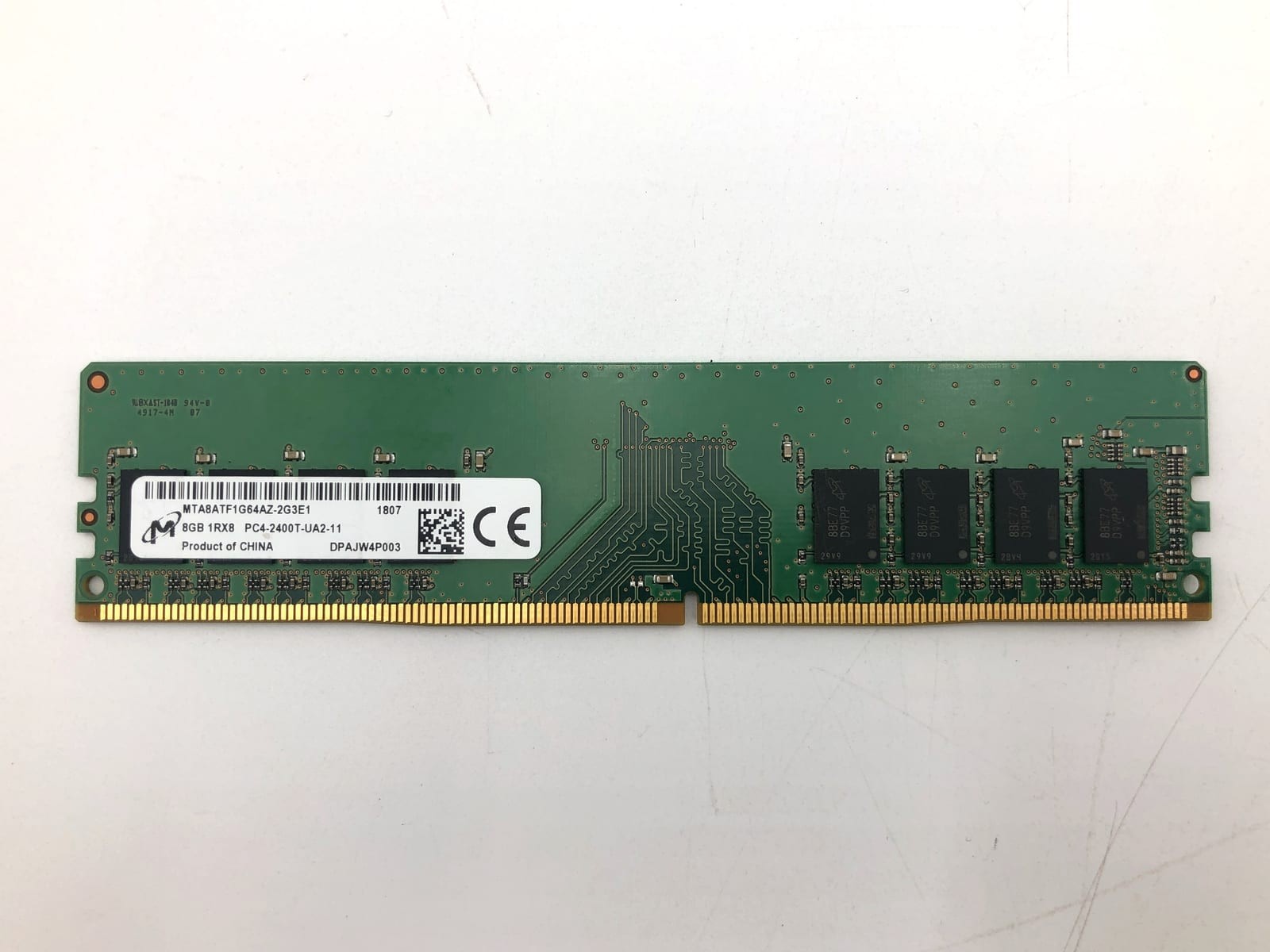 Micron 8GB DDR4-PC4-21300U (DDR4-2666) Single Rank Non-ECC UDIMM RAM MTA8ATF1G64