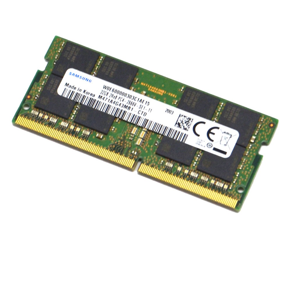 Samsung M471A4G43MB1-CTD 32GB PC4-2666V-SE1-11 SODIMM Unbuffered Memory 2Rx8
