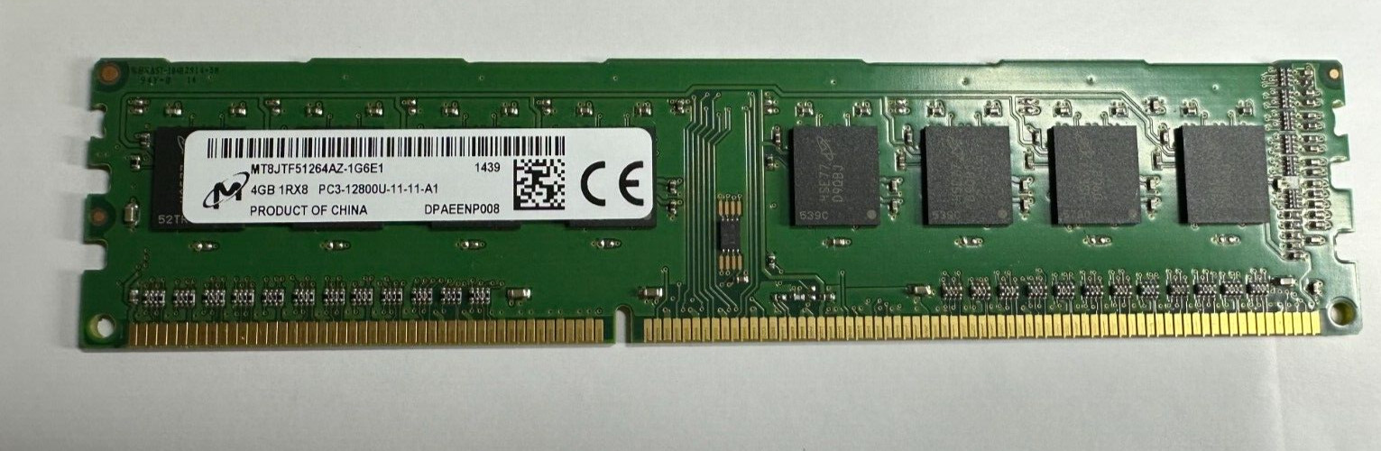 Micron 4GB DDR3 PC3-12800U Desktop Memory Module (4x4GB)