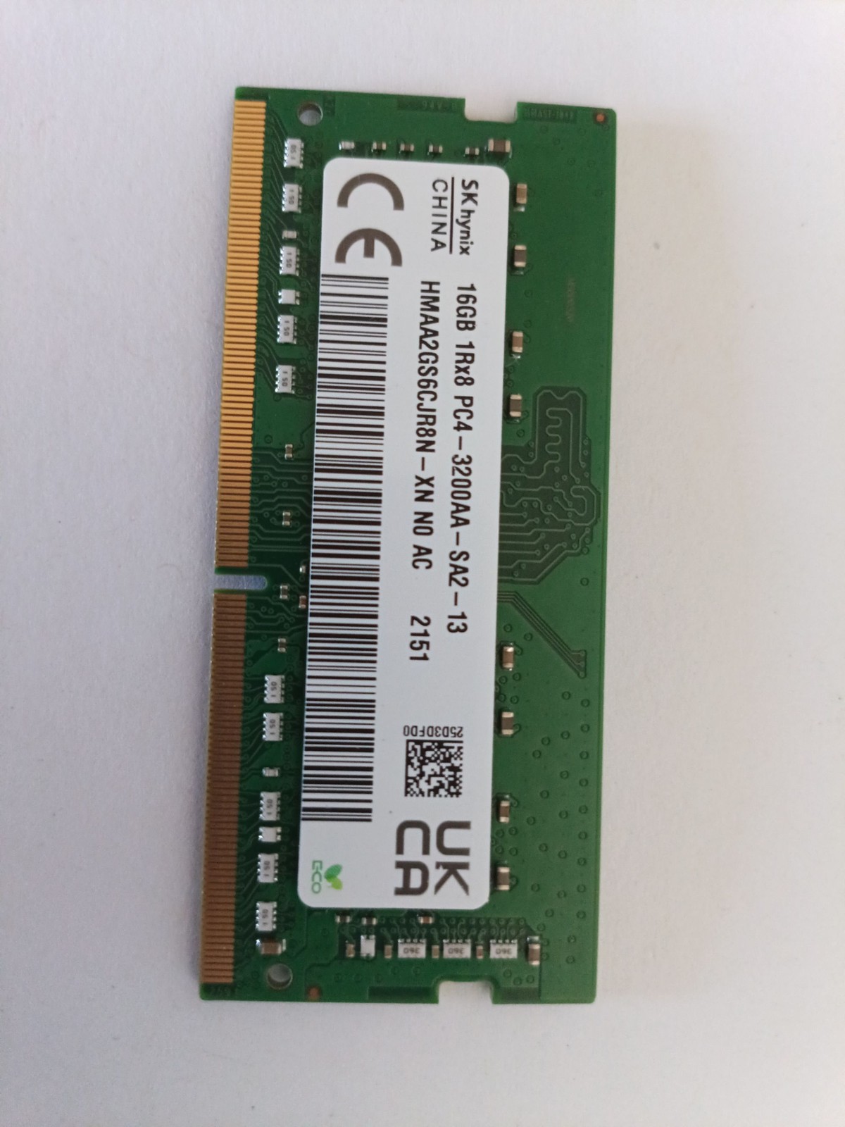 SK Hynix 16GB 1Rx8 PC4-3200AA DDR4 SODIMM Laptop RAM HMAA2GS6CJR8N-XN