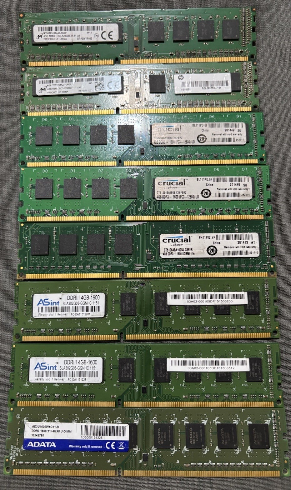 32GB 8x4GB DDR3-1600 PC3-12800 UDimm Dell Precision T3610/5610/7610 Workstations