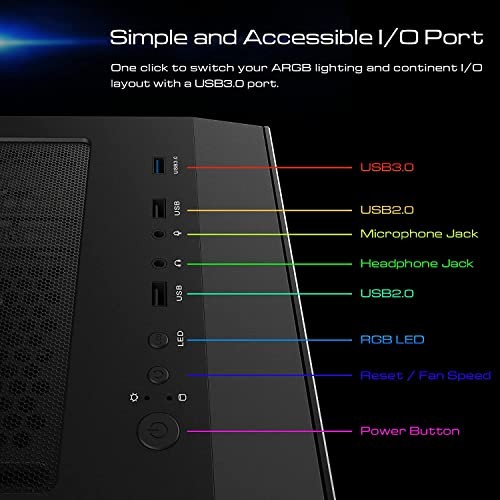 ATX Mid Tower Gaming Computer Case for Desktops & PC, 2X APOLLO E2 Elite V2