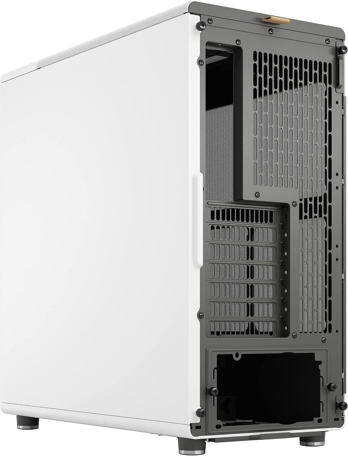 North Chalk White – Genuine Oak Wood Front – Mesh Side Panels – Two 140Mm Aspect