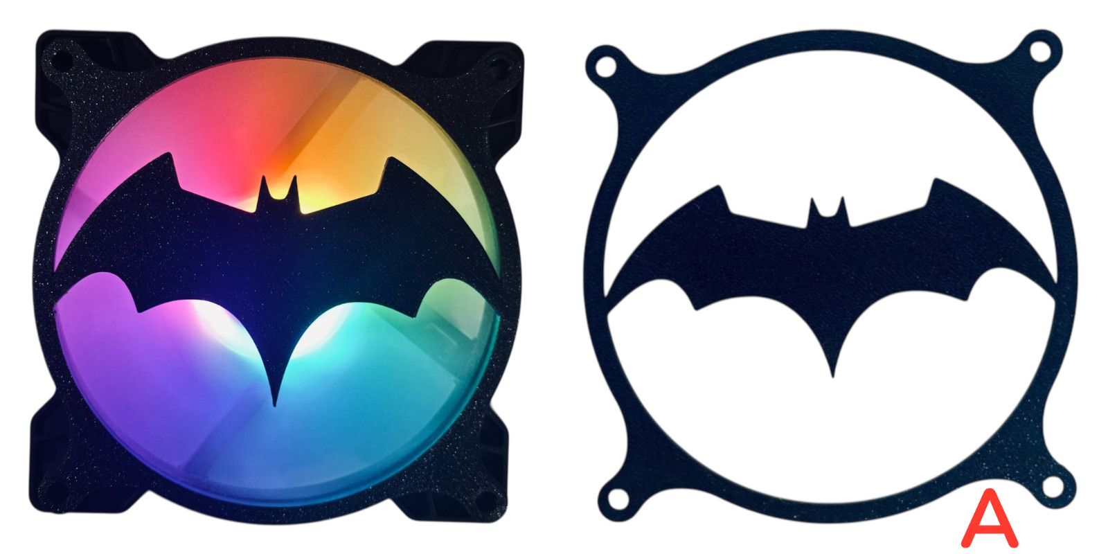 Pc Fan Shroud Cover 120m-140m Batman Fan Grill Cover 3D Printed