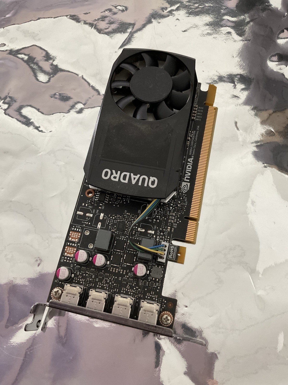 Nvidia Quadro P1000 4GB GDDR5 4 Mini DP Ports PCIe Graphics Card Low Profile