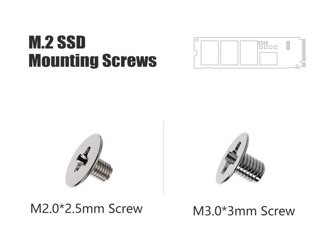 30PC M.2 Nvme SSD Screw Kit, M.2 Standoff and Mounting Screws for Asus ASRock &