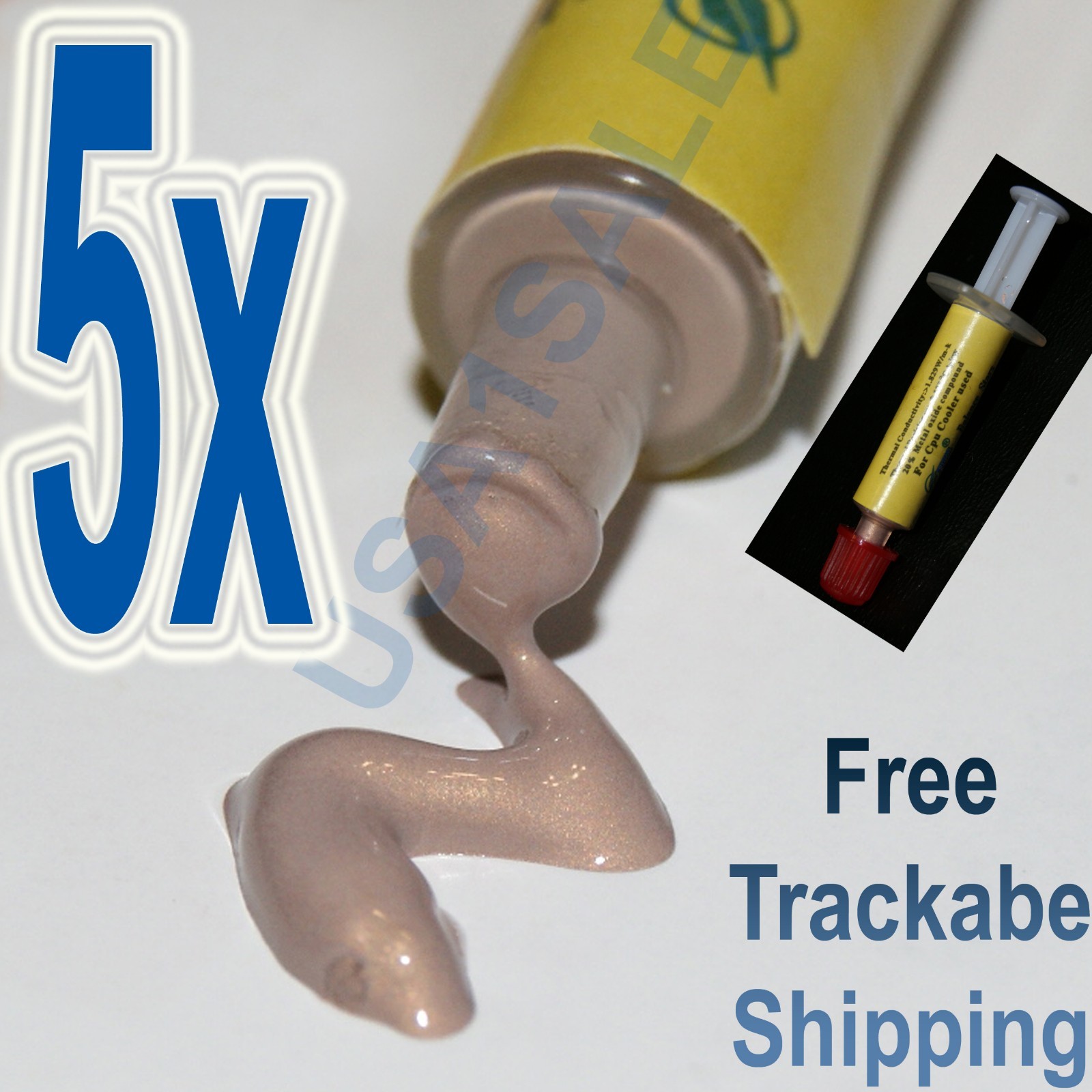 lot of 5 of Stars-612 Gold Thermal paste CPU PS3 HeatSink Compound Paste Syringe