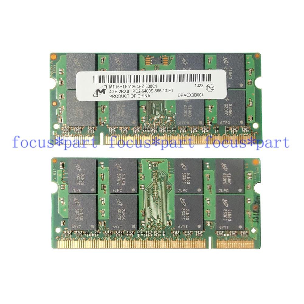 Micron 4 GB/8 GB RAM DDR2 800 MHz SO-Dimm PC2-6400S 200-pin Laptop Memory 4G
