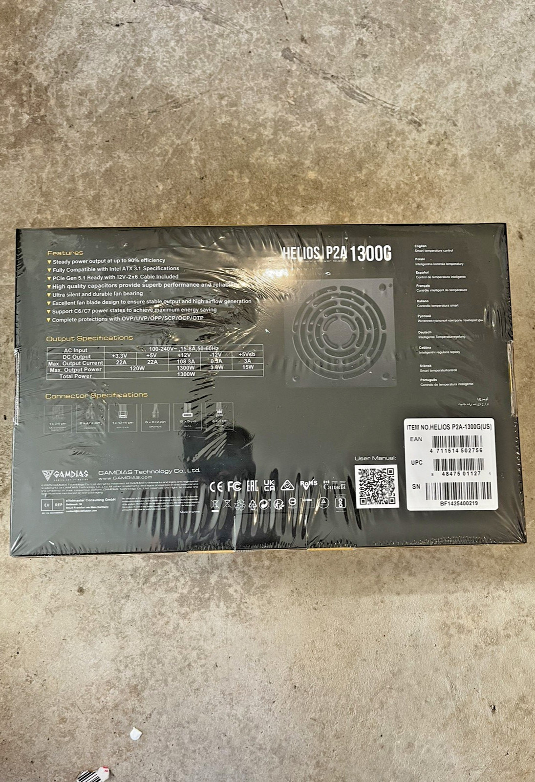 🔥❗️Brand New ‼️ Gamdias HELIOS P2A-1300G Power Supply PSU