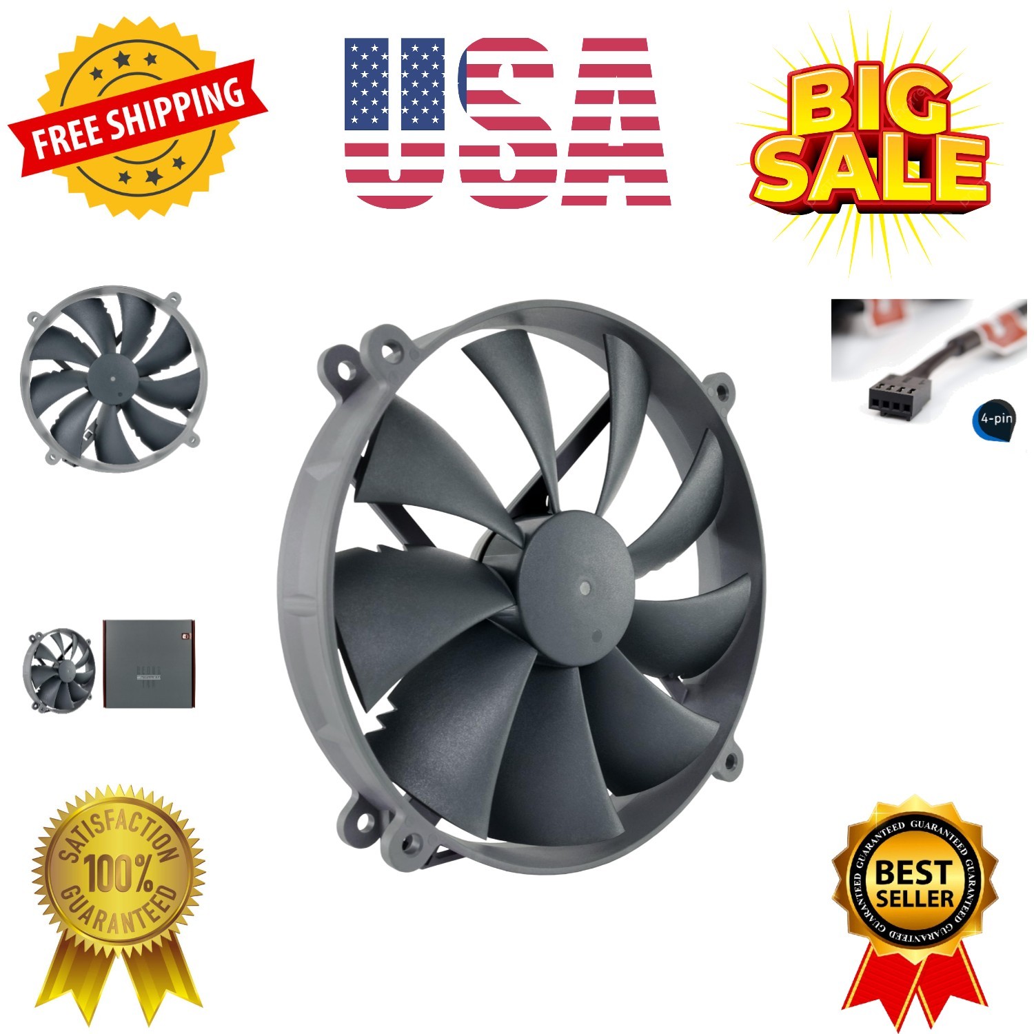 NF-P14r redux-1500 PWM, High Performance Cooling Fan, 4-Pin, 1500 RPM 140mm, …