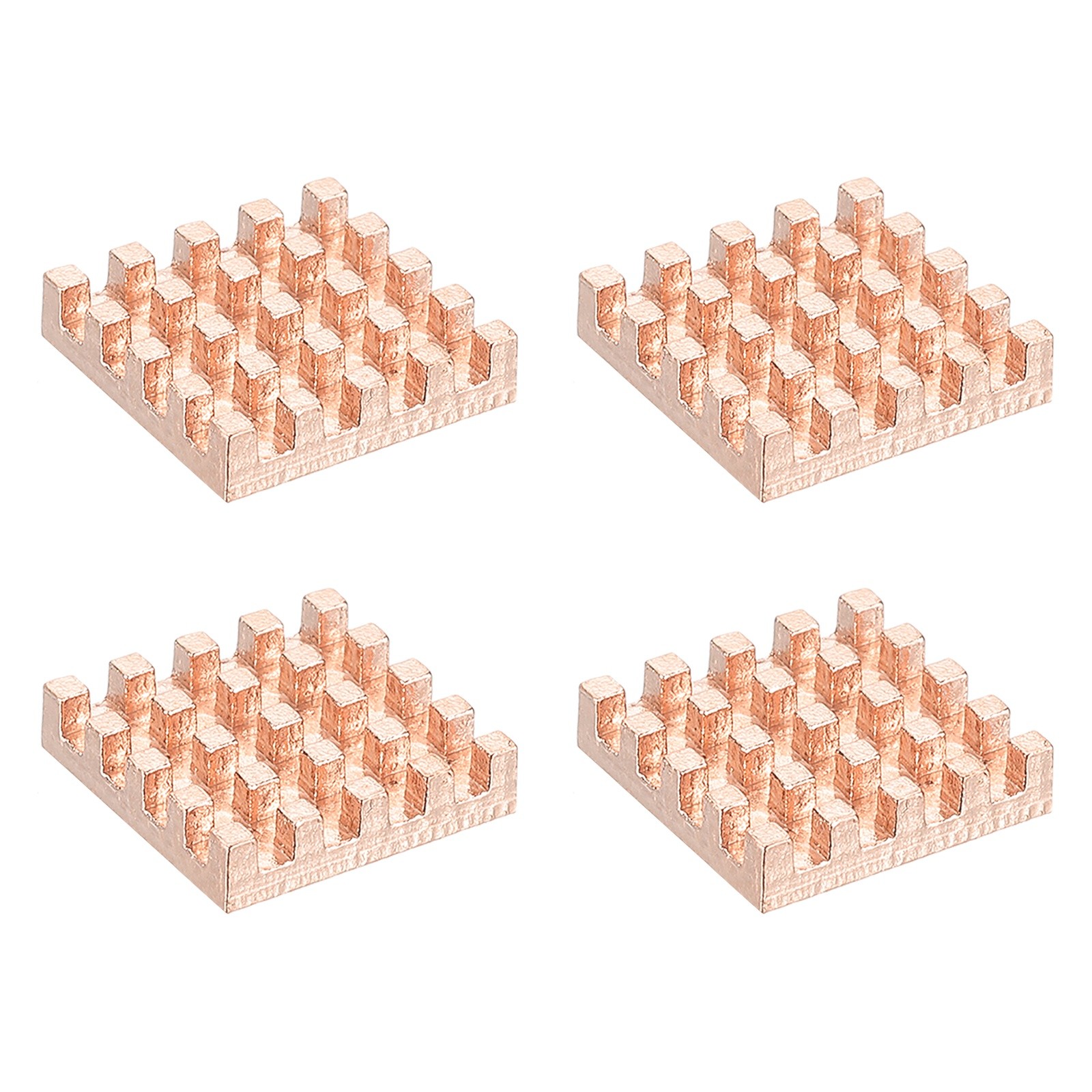 4 Pcs Copper Heatsink 13x13x3mm, Heat Sink Cooler Radiator for Raspberry Pi