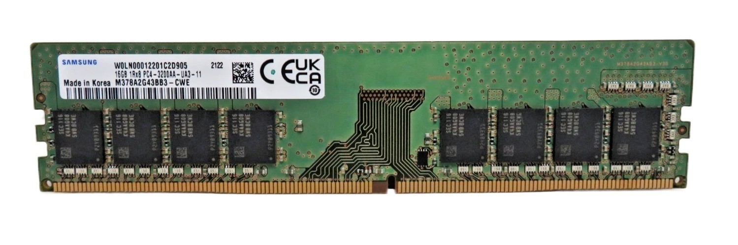 Samsung 16GB (1x16GB) RAM DDR4 3200MHz M378A2G43BB3-CWE
