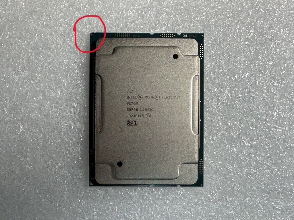 SRF98 Intel Xeon Platinum 8276M 28-Core 2.20GHz 38.5MB 165W CPU (Corner Broken)