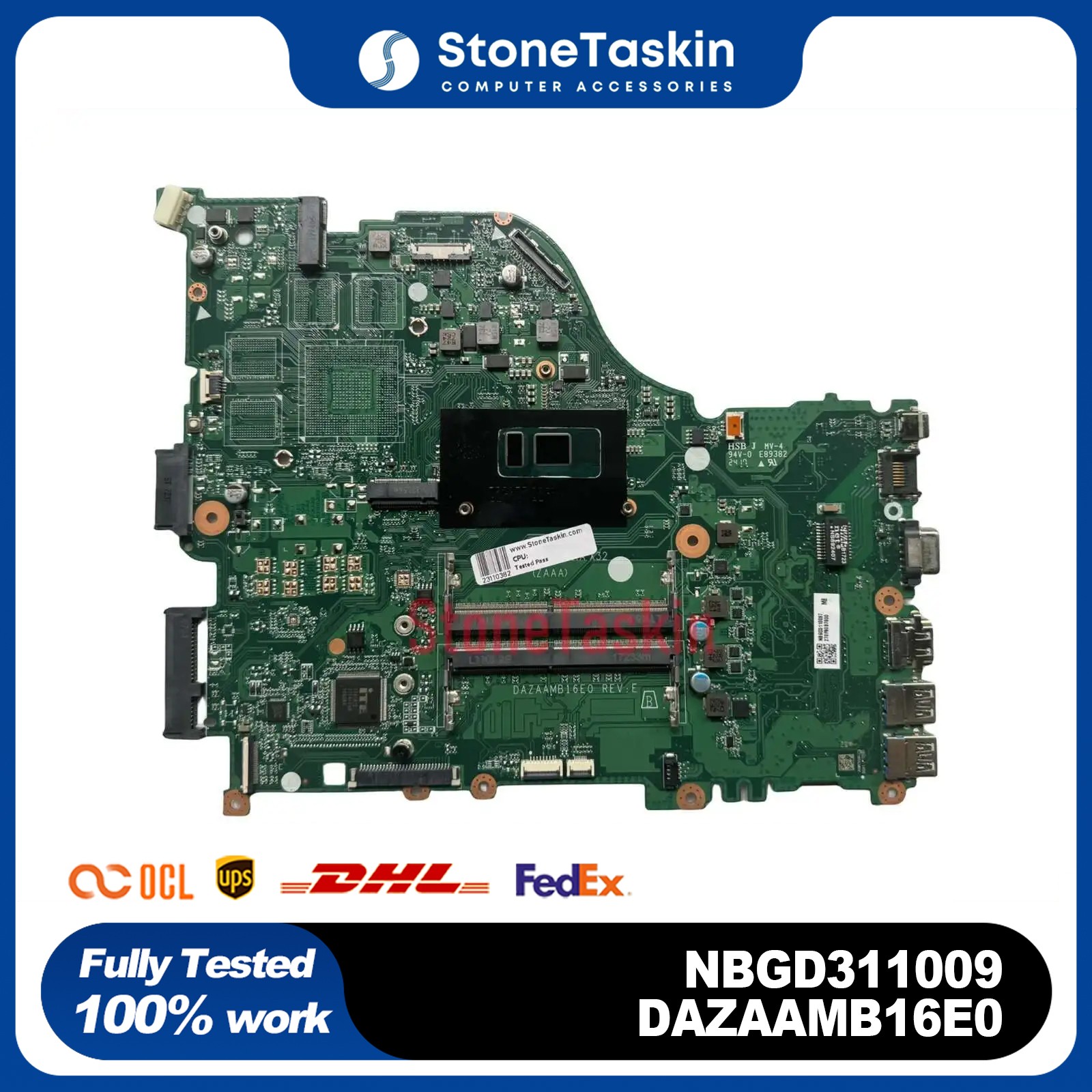 NBGD311009 For Acer Aspire E5-575 MB DAZAAMB16E0 15.6″ I3-7100U 2.4GHz I5 I7