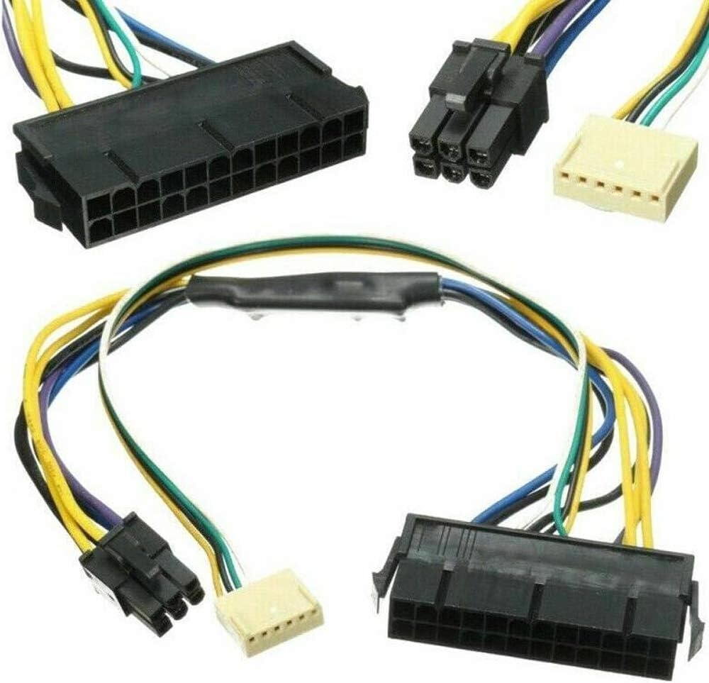 12″ ATX Main 24-Pin to 6-Pin PSU Power Adapter Cable 18AWG HP EliteDesk 800 G1