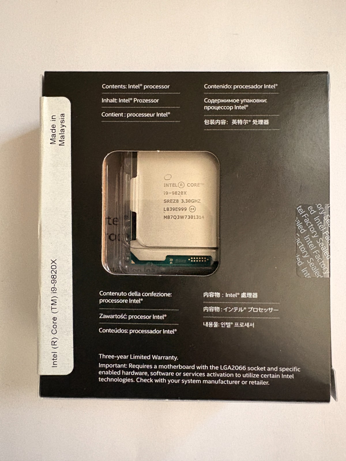 EVGA X299 DARK (USED)MB/(NEW)Intel Core I9-9820X /M2 250gb windows 11 enterprise