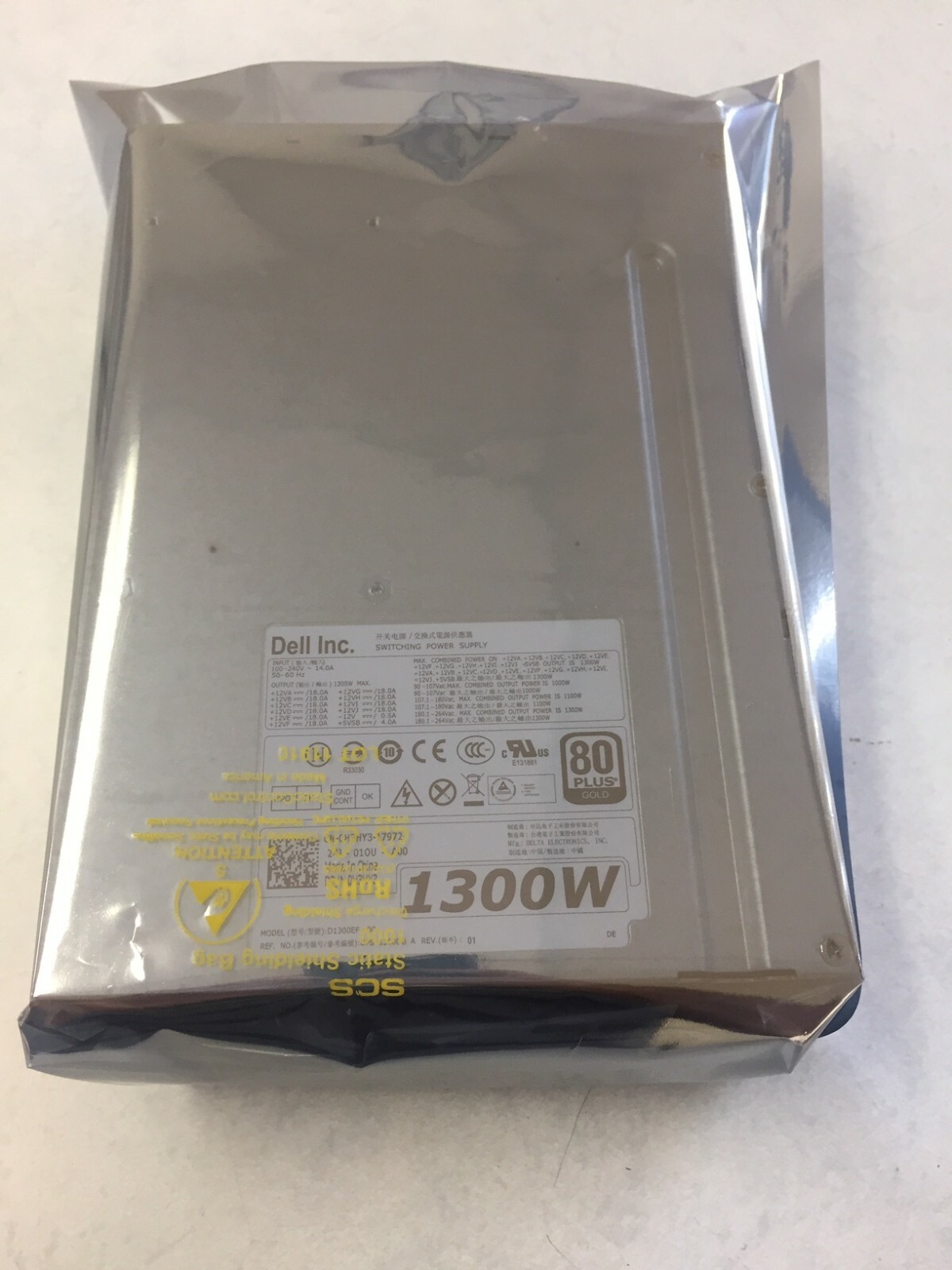 0H3HY3,009JX5,0T6R7 Dell Power Supply 1300 Watts for Precision T7610