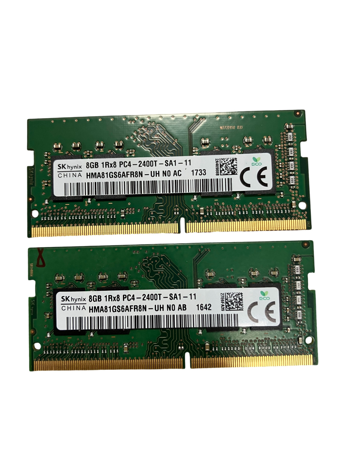 ***Lot of 2*** SK Hynix China 8GB 1Rx8 PC4-2400T-SA1-11 SO-DIMM Laptop RAM
