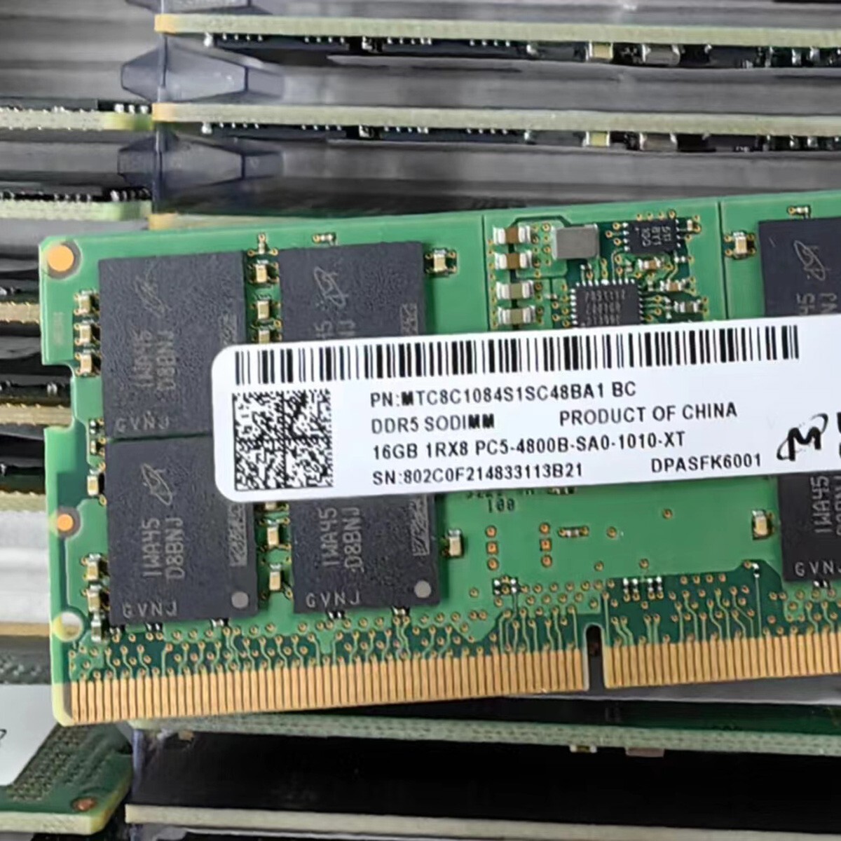 Micron 32GB (2X16GB) DDR5 4800MHz PC5-38400 1RX8 Laptop SODIMM Memory Ram