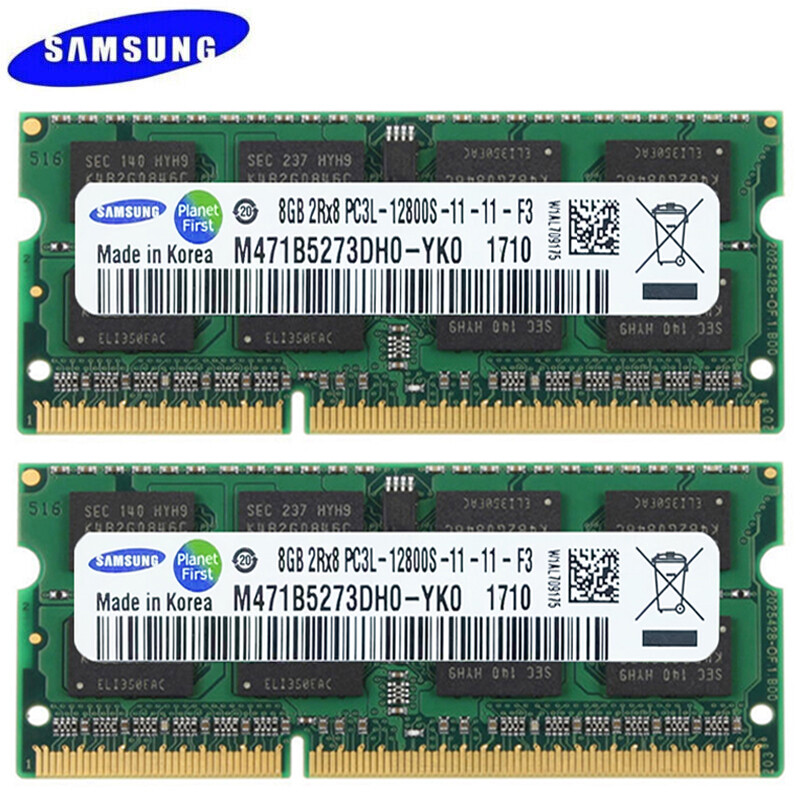 Samsung 16GB 2×8 GB DDR3L 1600 MHz PC3L-12800S SO-DIMM Laptop Memory 1.35V 8G US