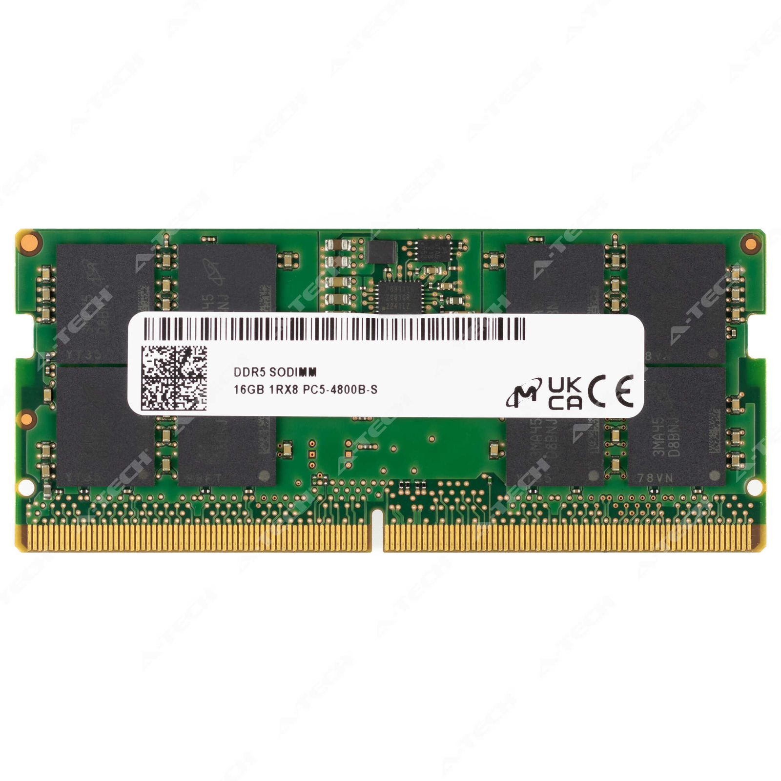 Micron 16GB 1Rx8 PC5-4800 SODIMM DDR5-38400 262-Pin Non-ECC Laptop Memory RAM 1x