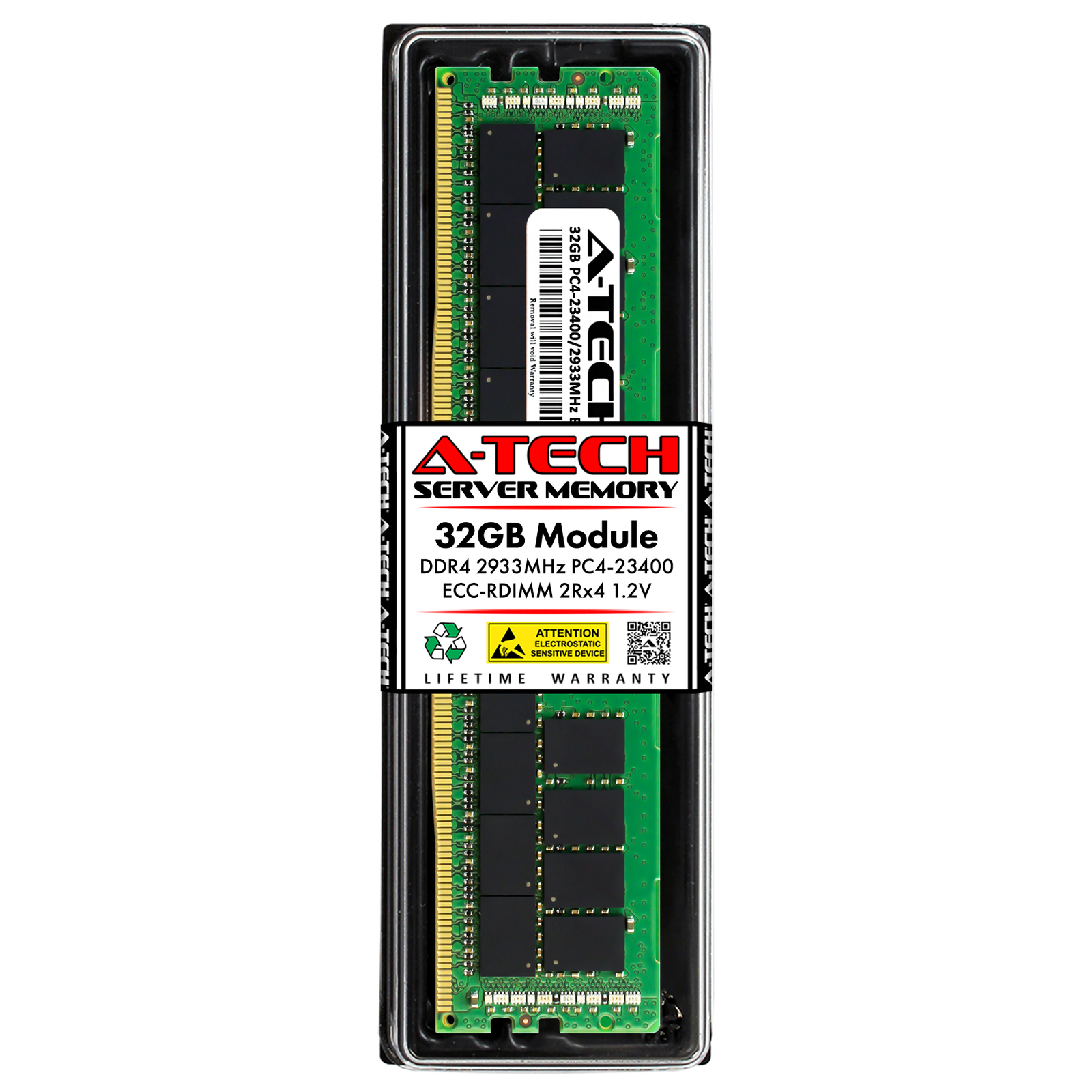 A-Tech 32GB 2Rx4 PC4-23400 Registered ECC REG RDIMM DDR4-2933 Server Memory RAM