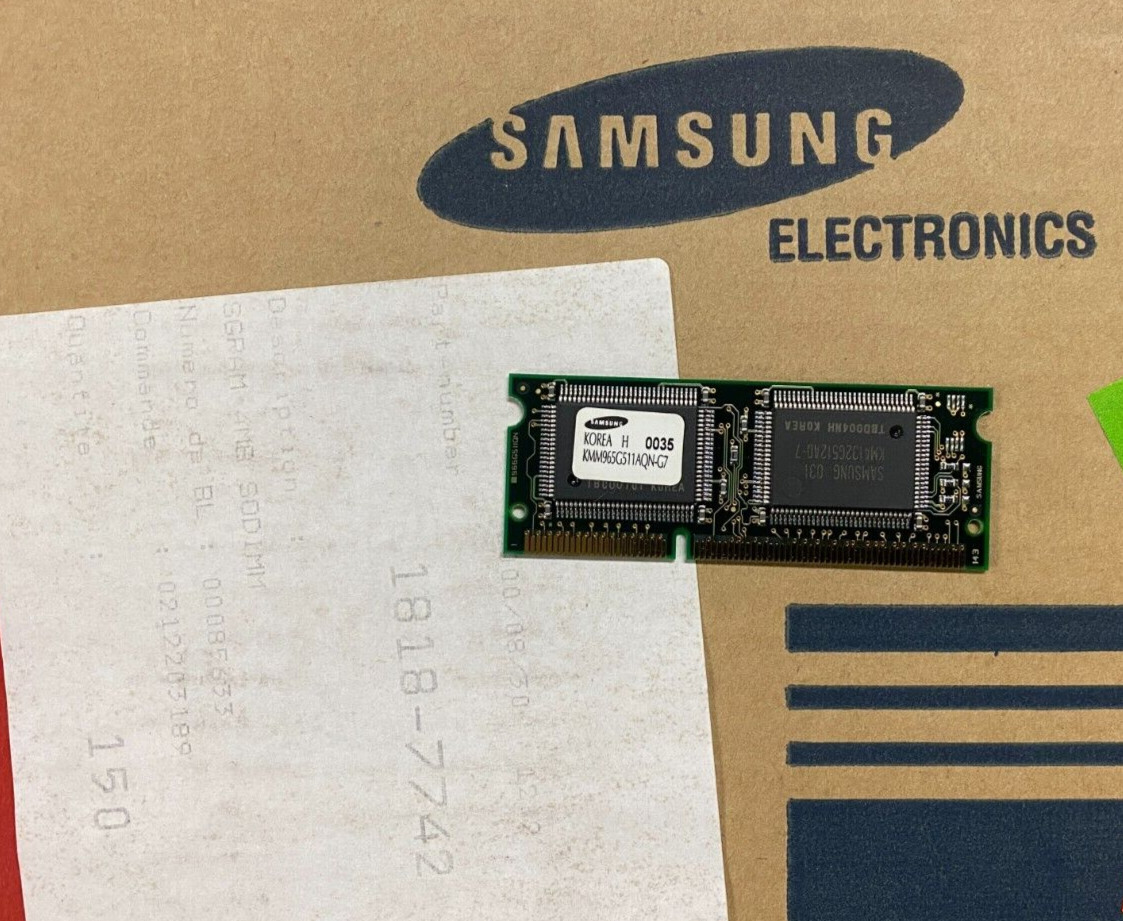 VINTAGE & MEW 4MB 144Pin Graphic VRAM SODIMM KMM965G511AQN-G7 HP#: 1818-7742