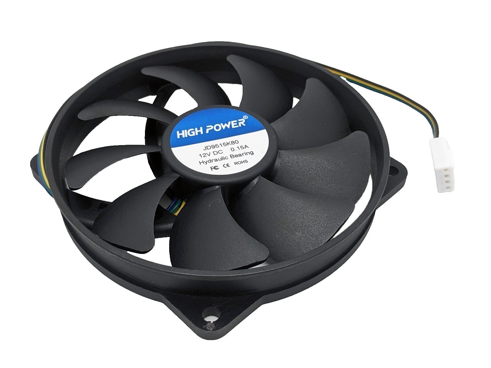 Low-Profile Replacement 4-pin PWM CPU Cooling Fan 80-mm Frame 95 Diameter