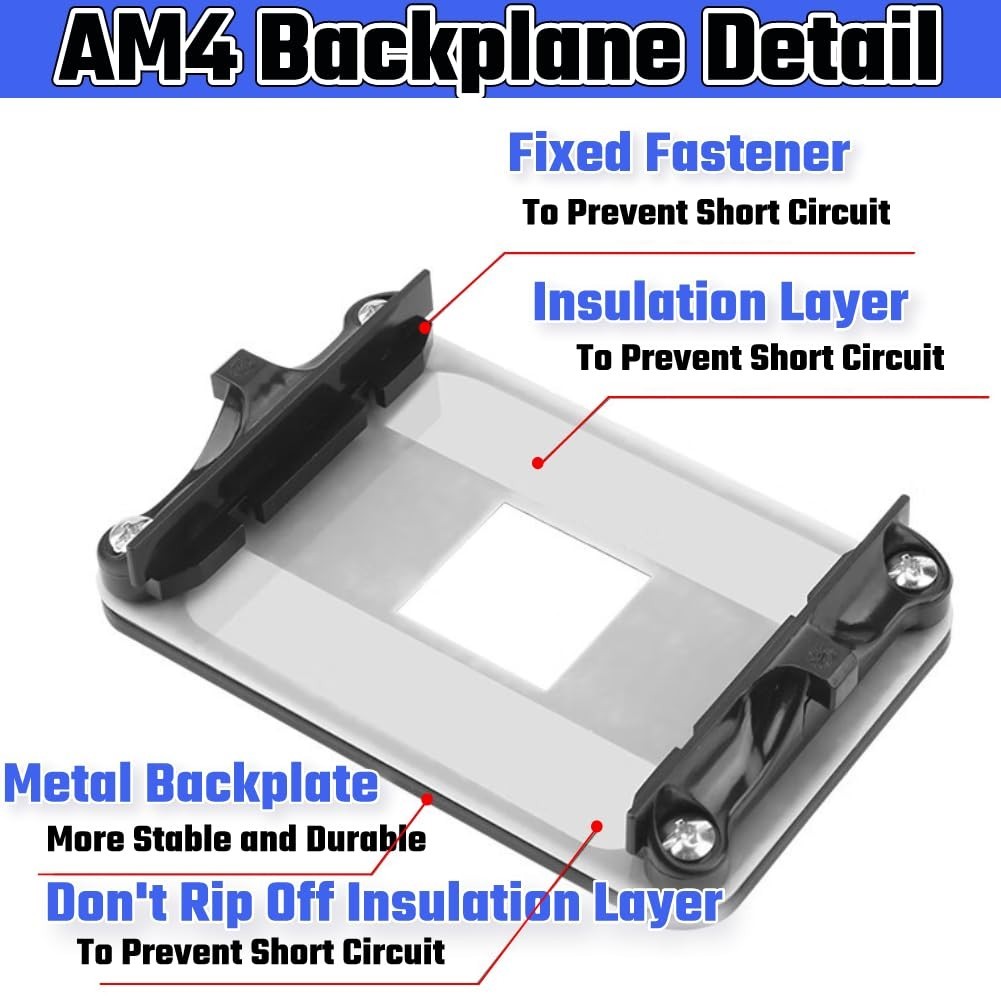 AMD AM4 Backplate – Precision Copper CPU Heatsink Bracket for Optimal Cooling