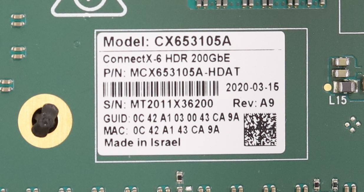 Mellanox CX653105A Single-Port 200GbE QSFP+ Network Adapter P/N: MCX653105A-HDAT