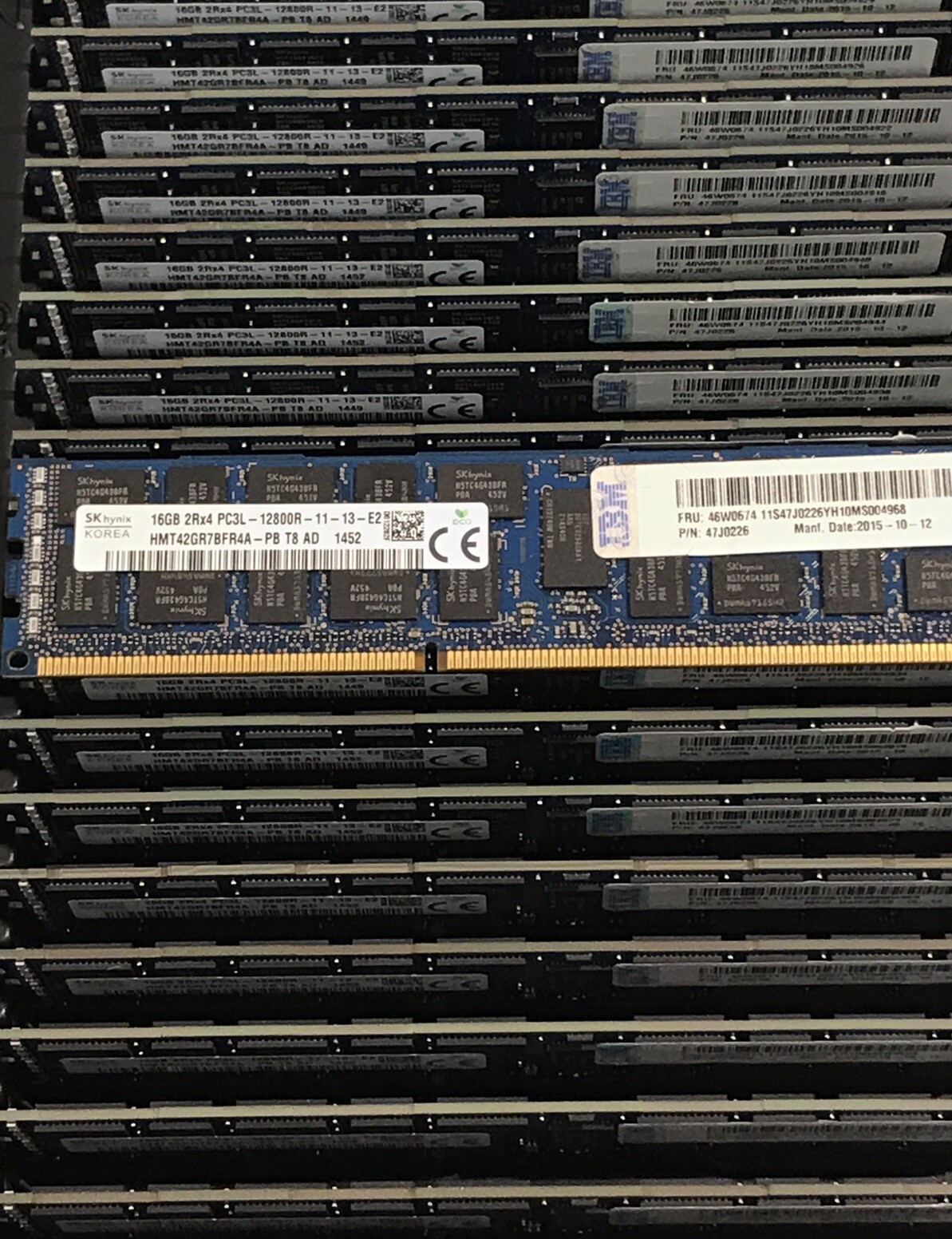 IBM Lenovo 1x 16GB PC3L-12800R Reg 2Rx4 ECC DDR3 x3550 x3650 x3750 x3850 x3950