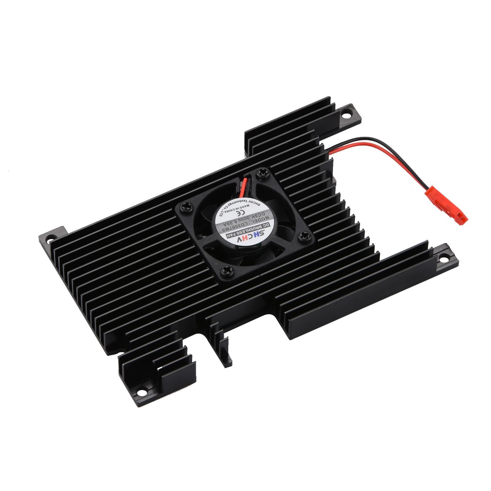 Aluminum Cover+Base+ Passive Cooling Fan+ Silicone Heatsinks For Orange Pi 5 N