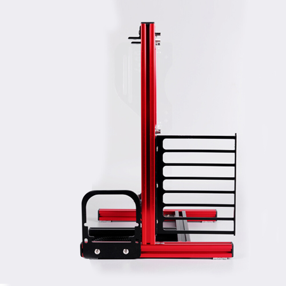 Red DIY ITX ATX MATX PC Frame Test Bench Open Air Case Water Cooling Fan Chassic