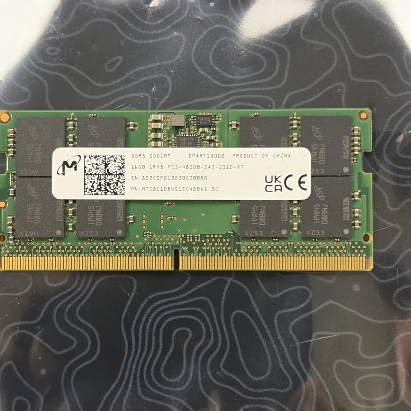 Micron 16GB DDR5-4800 PC5-38400 1Rx8 SODIMM Laptop Memory RAM MTC8C1084S1SC48BA1
