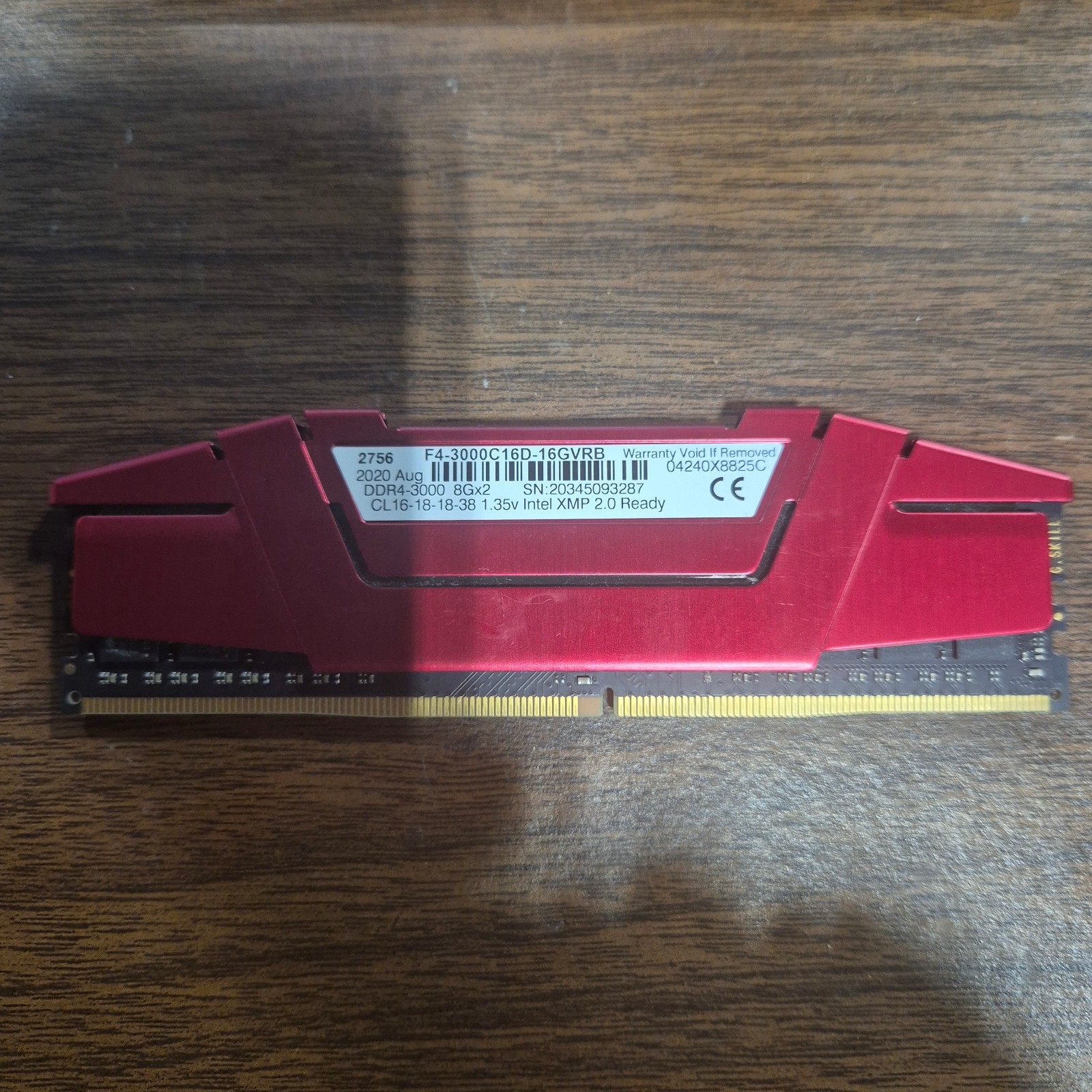 G. SKILL Ripjaws V 8GB DDR4 3000 MHZ